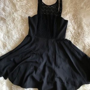 Black Knit Anthropologie Skater Dress, size M